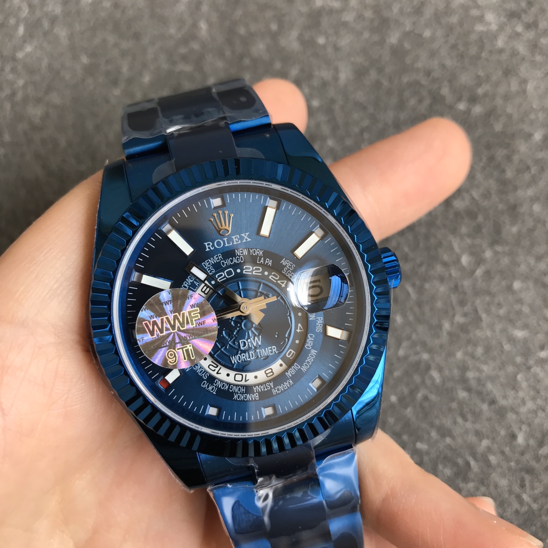 Rolex DiW Sky Dweller 326934 BLUE DLC 40MM Men's Watch