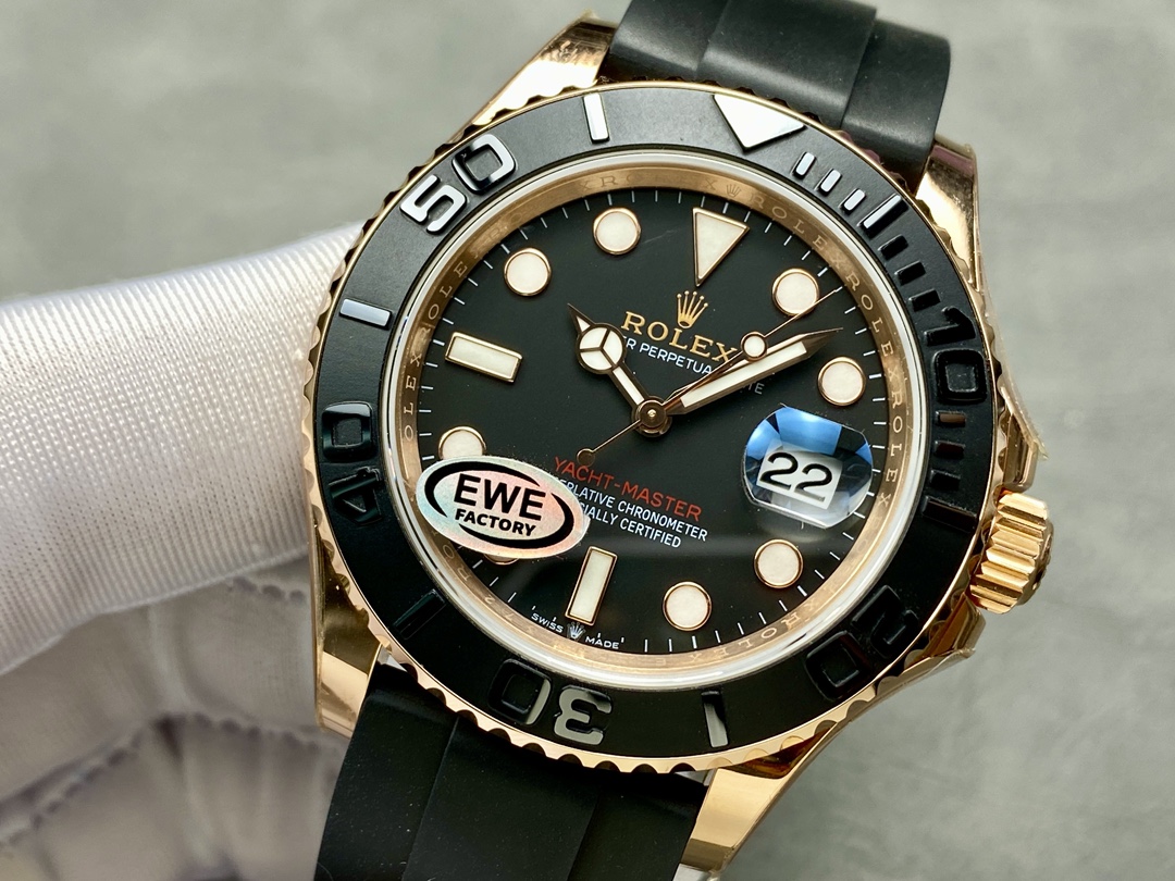 Rolex Yacht-Master 126655 40mm Automatic Black Dial 18kt Everose Gold Watch