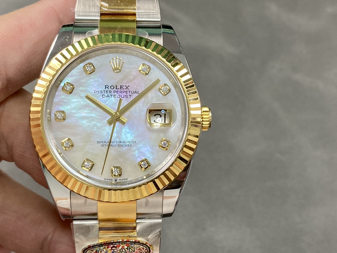 Rolex Datejust 126233 White MOP Diamond Dial 36MM Unisex Replica Watch