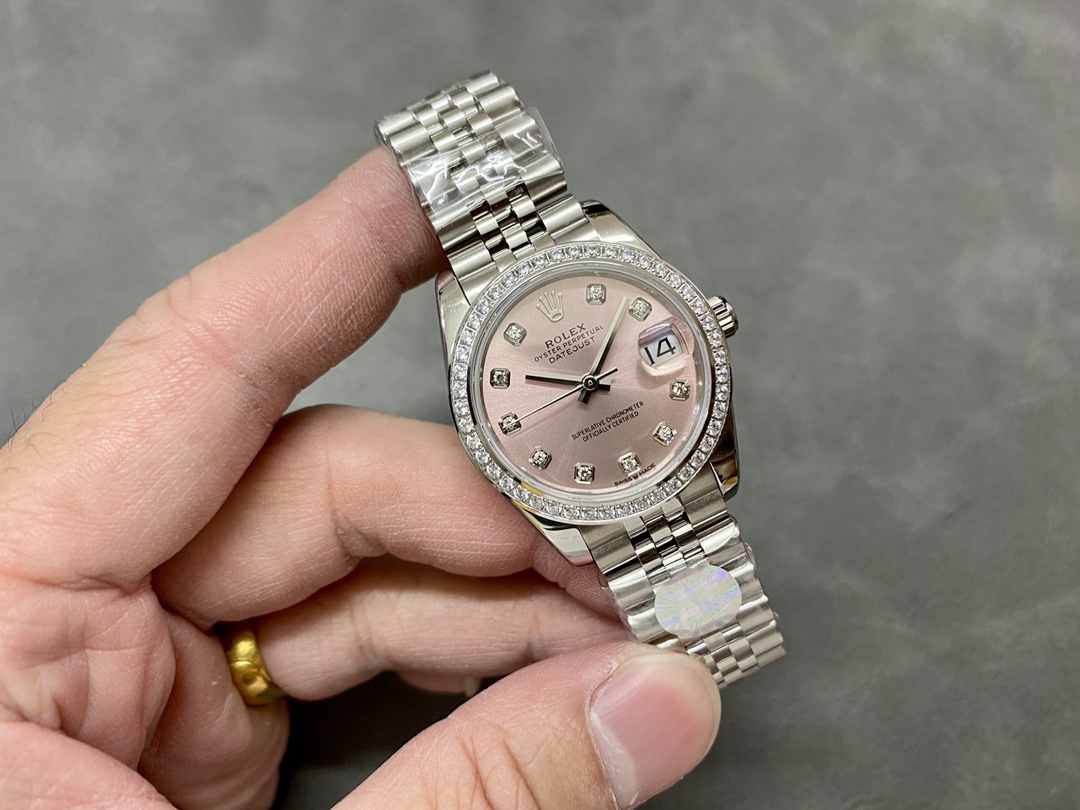 Rolex Datejust Steel White Gold Pink Dial m279384rbr 0003 28mm Lady Replica Watch
