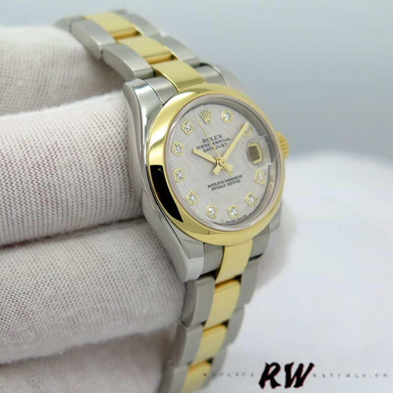 Rolex Datejust 179163 Meteorite Grey Dial Domed Dezel 26MM Lady Replica Watch