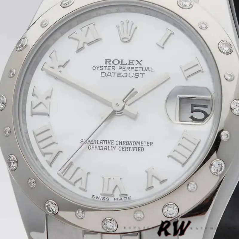Rolex Datejust 178344 Stainless Steel White Roman Numeral Dial 31MM Lady Replica Watch