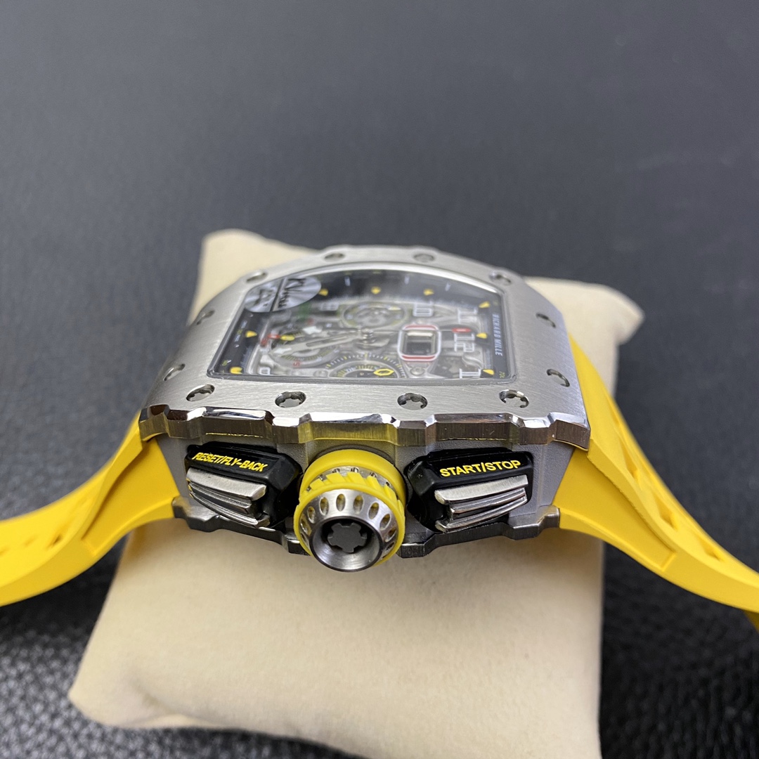 Richard Mille RM 11 03 Titanium Skeleton Dial Yellow Strap
