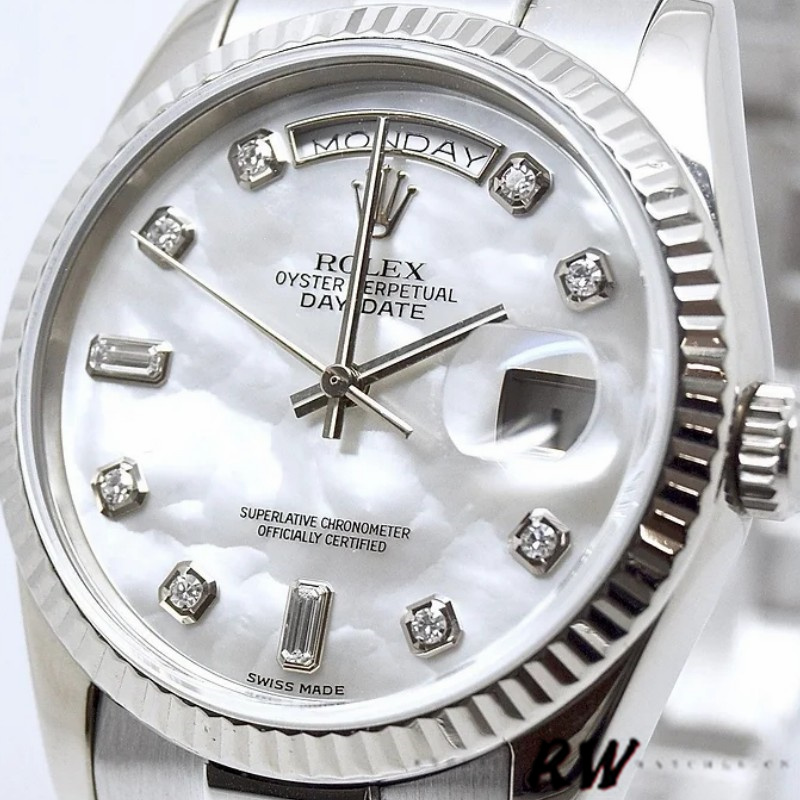 Rolex Day-Date 118239 MOP Diamond Dial 36mm Unisex Replica Watch