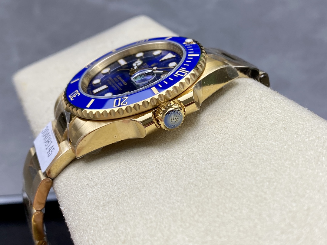 Rolex Submariner 116618 Yellow Gold Blue Dial 40mm Mens Replica Watch