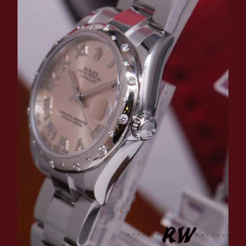 Rolex Datejust 178344 Pink Roman Dial 31MM Lady Replica Watch