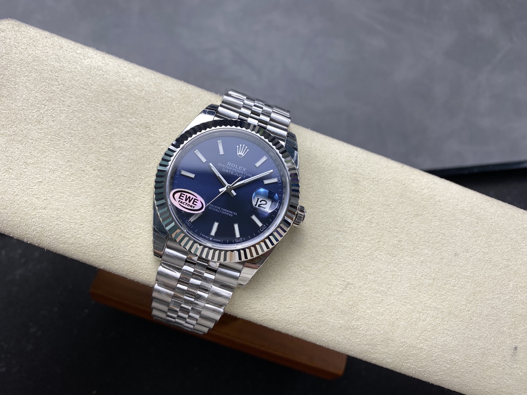 Rolex Datejust 126234 Blue Index Dial Fluted Bezel 36MM Unisex Replica Watch