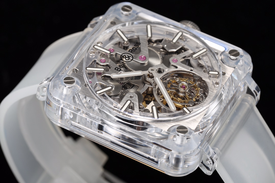 Bell & Ross BR fully transparent tourbillon watch