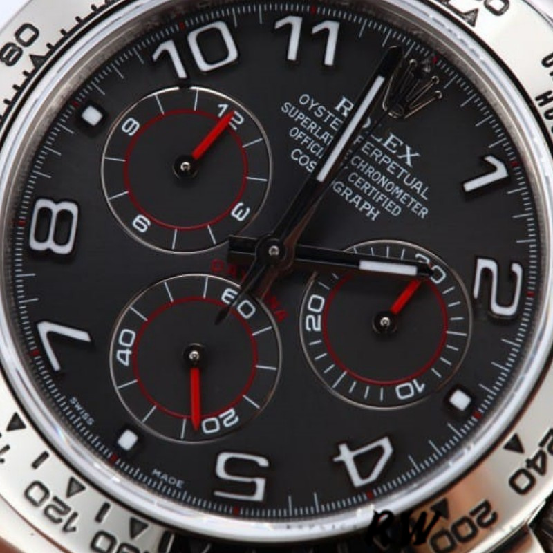 Rolex Cosmograph Daytona 116519 Gray dial Black Leather Strap 40mm Mens Replica Watch