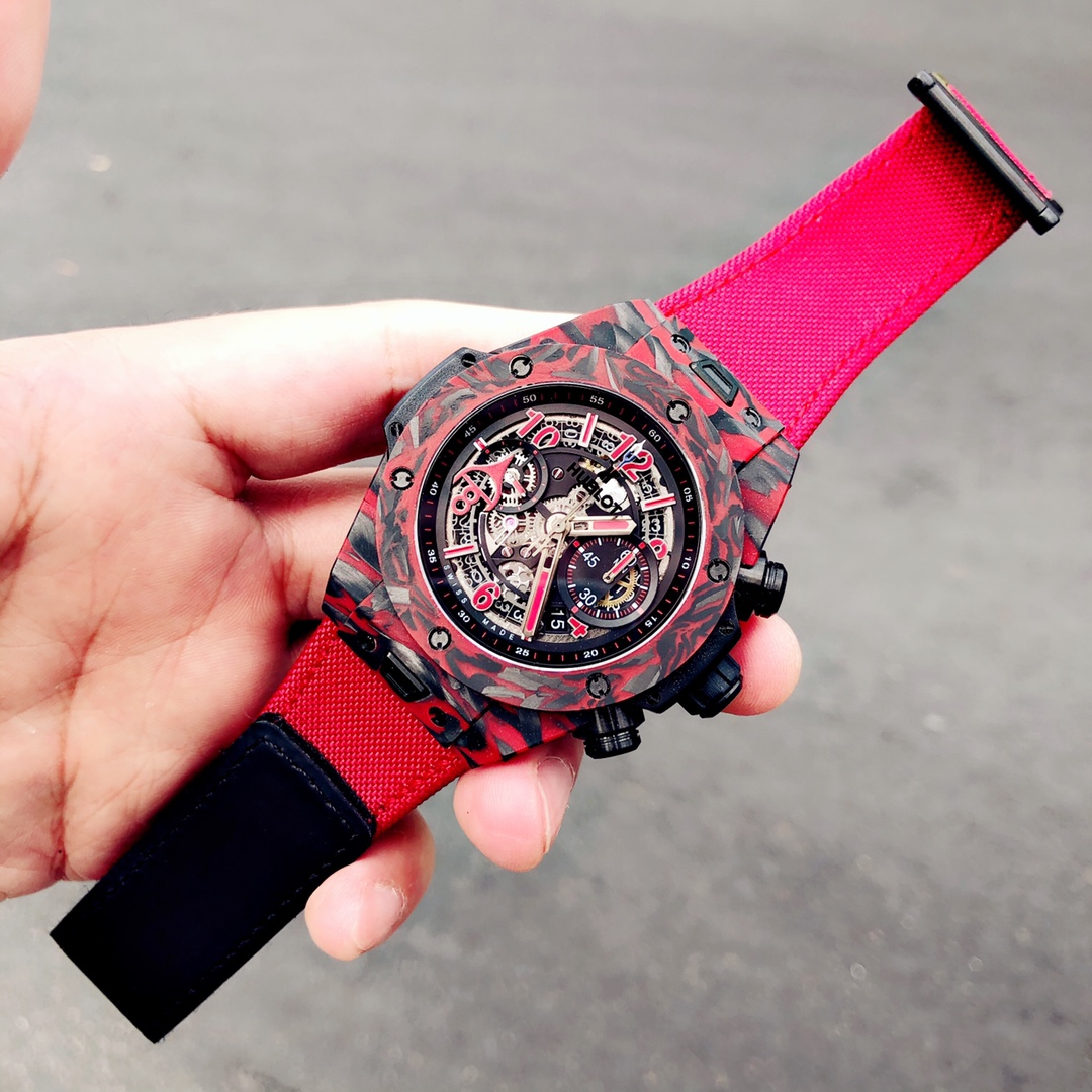 Hublot 411.QV.1123.NR.OVK21 Big Bang Unico Red Carbon Alex Ovechkin Watch 45mm