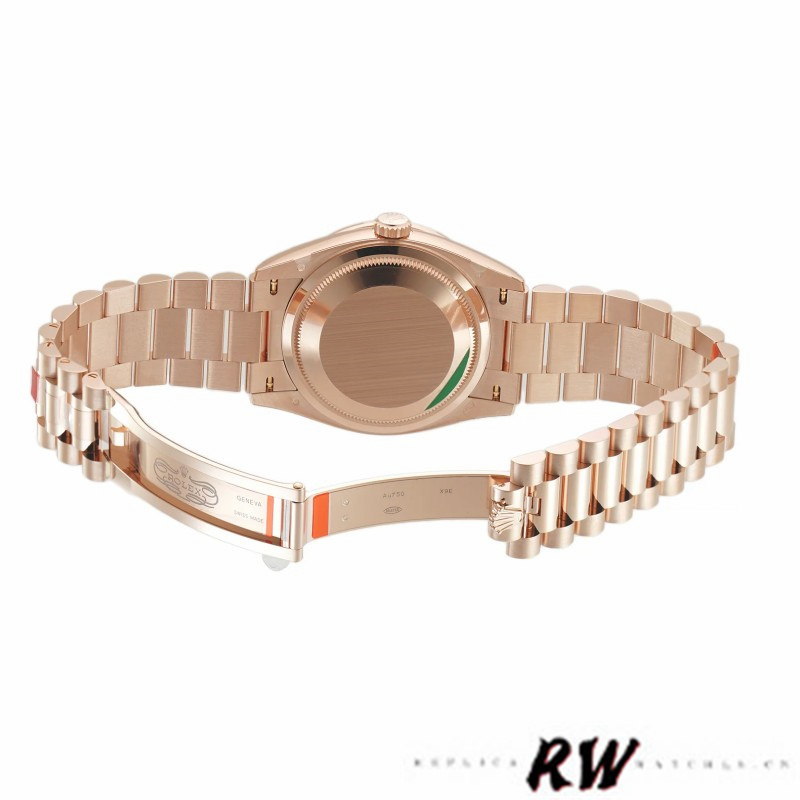 Rolex Day-Date 128345RBR Champagne Rose Dial Everose Gold 36MM Unisex Replica Watch