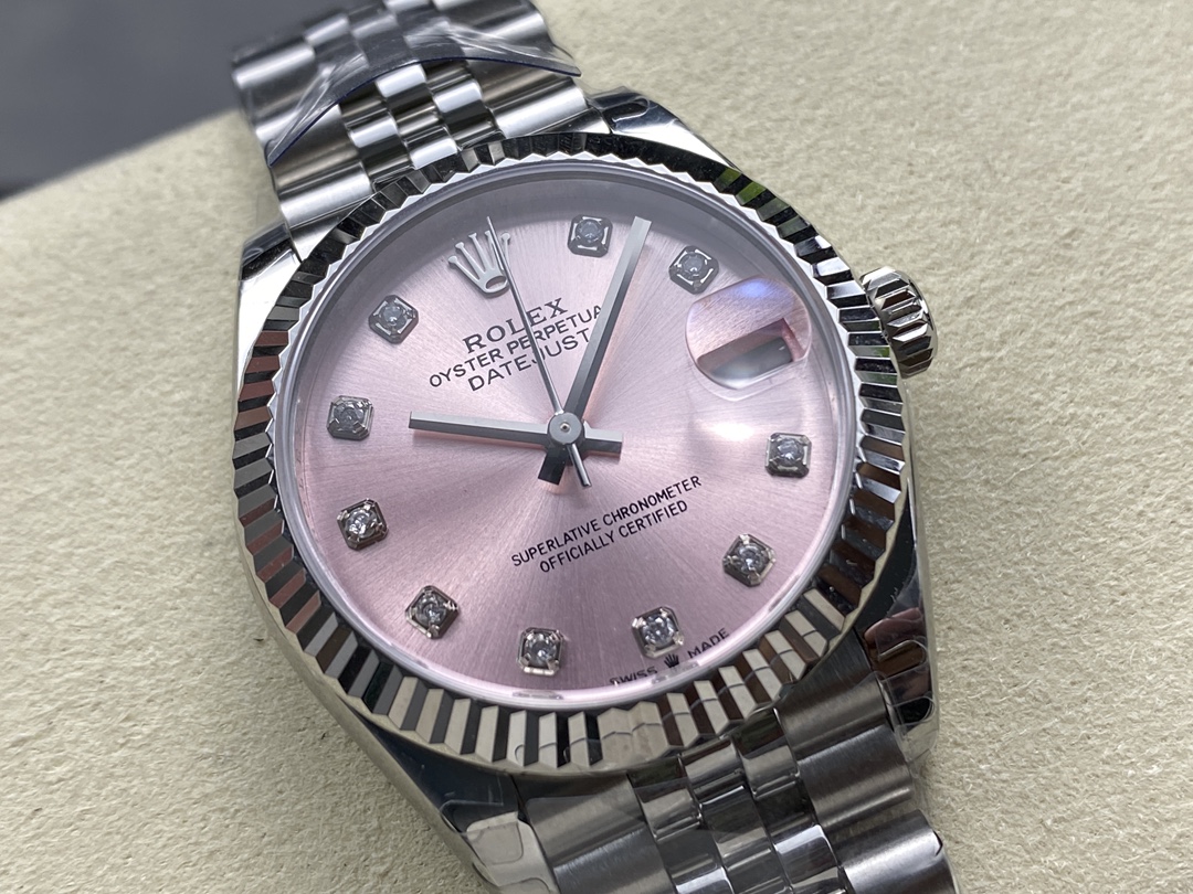 Rolex Datejust 31 Pink Dial Diamonds Jubilee 278274 0032 Women's Watch