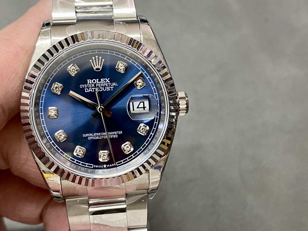 Rolex Datejust 126234 Blue Index Dial Stainless Steel 36MM Unisex Replica Watch