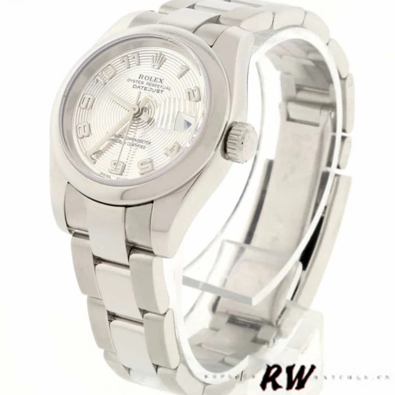 Rolex Datejust 179160 Concentric Circle Silver Dial 26MM Lady Replica Watch