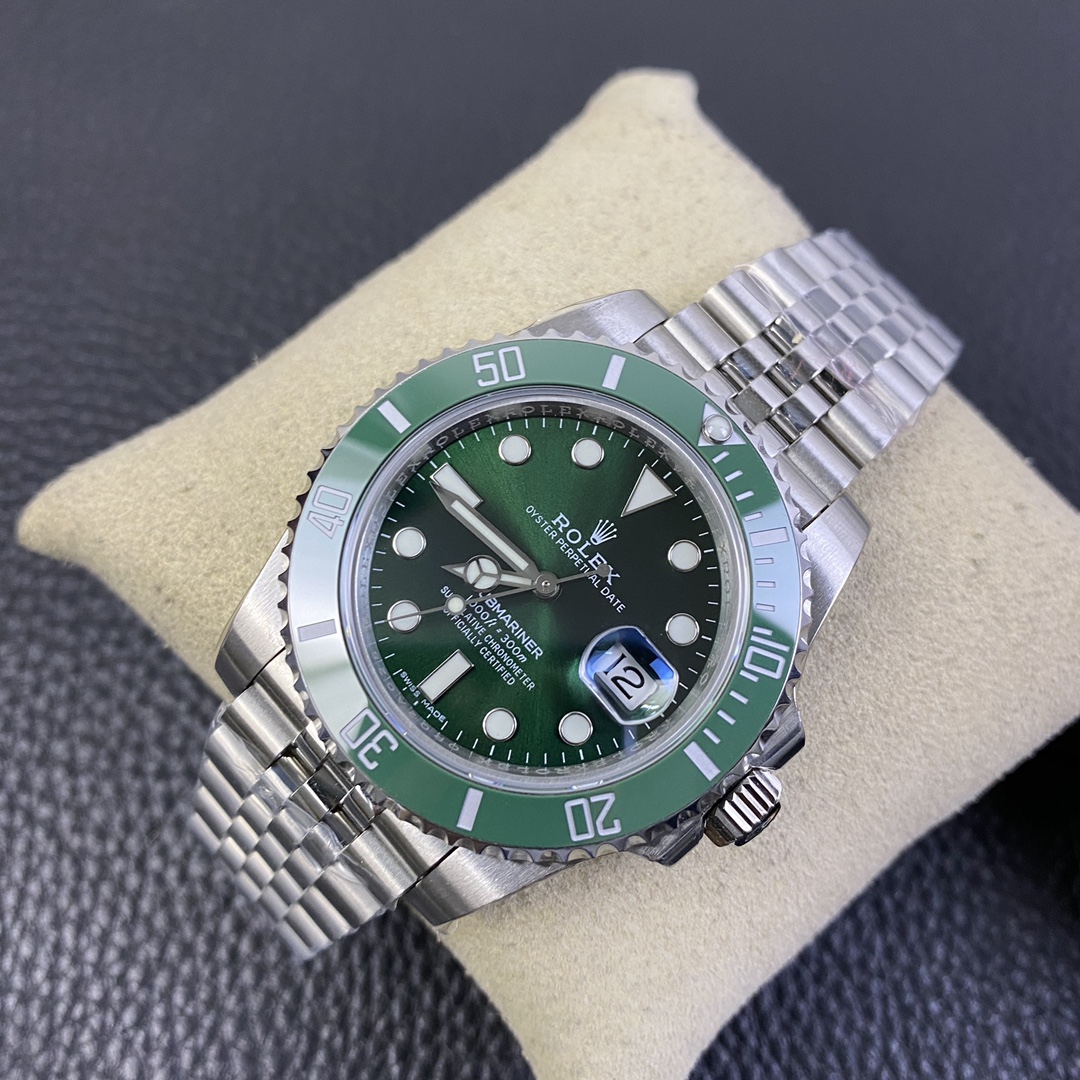 Rolex Submariner 116610LV Jubilee Bracelet 40mm Green Dial Men's Diver