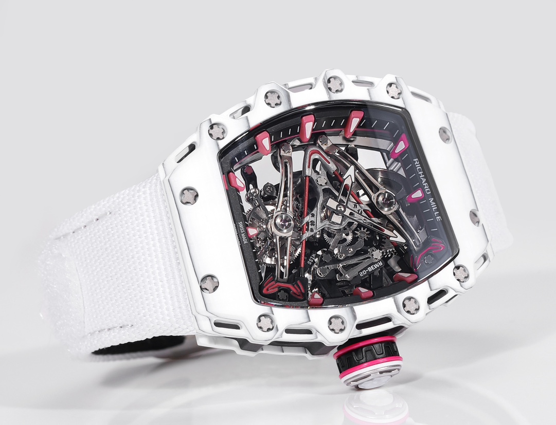 Richard Mille RM 38 02 Bubba Watson Tourbillon White Case Rubber & Fabric Strap