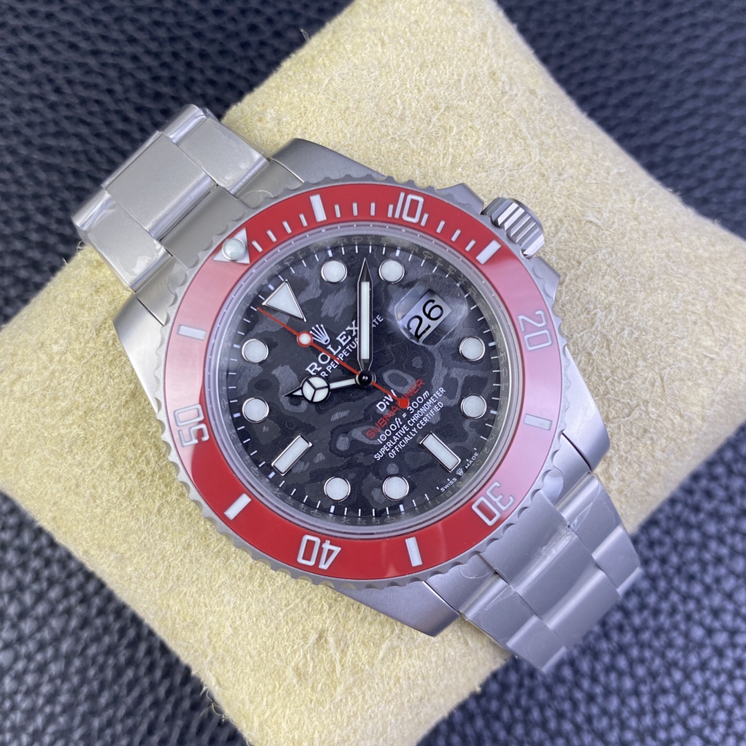 Rolex Submariner DIW Persimmon Orange Black Dial Ceramic Red Bezel 116610LN