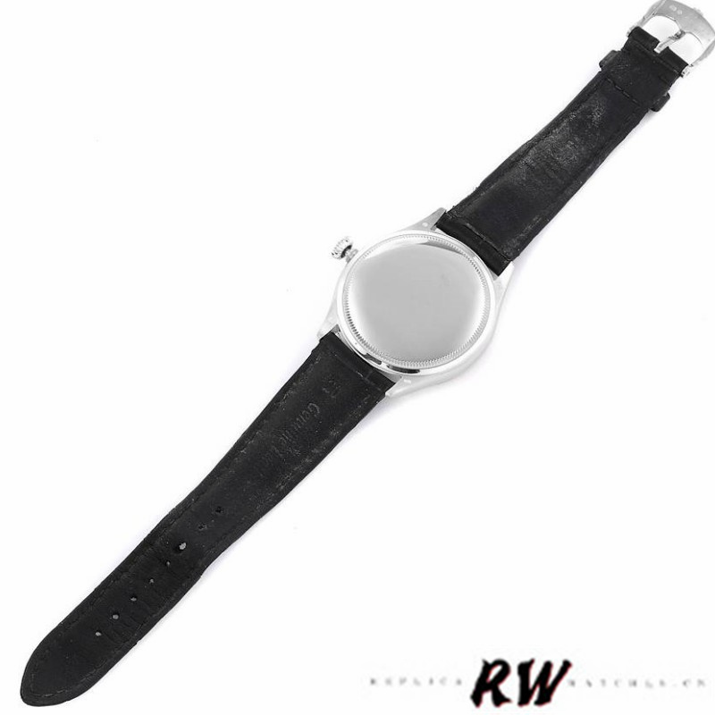 Rolex Cellini Time 50509 Black Leather Strap Black Dial 39mm Mens Replica Watch