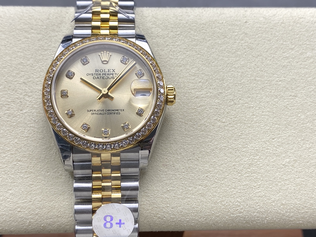 Rolex Datejust 31mm Stainless Steel and Yellow Gold 278383RBR 0026 Champagne Diamond Jubilee