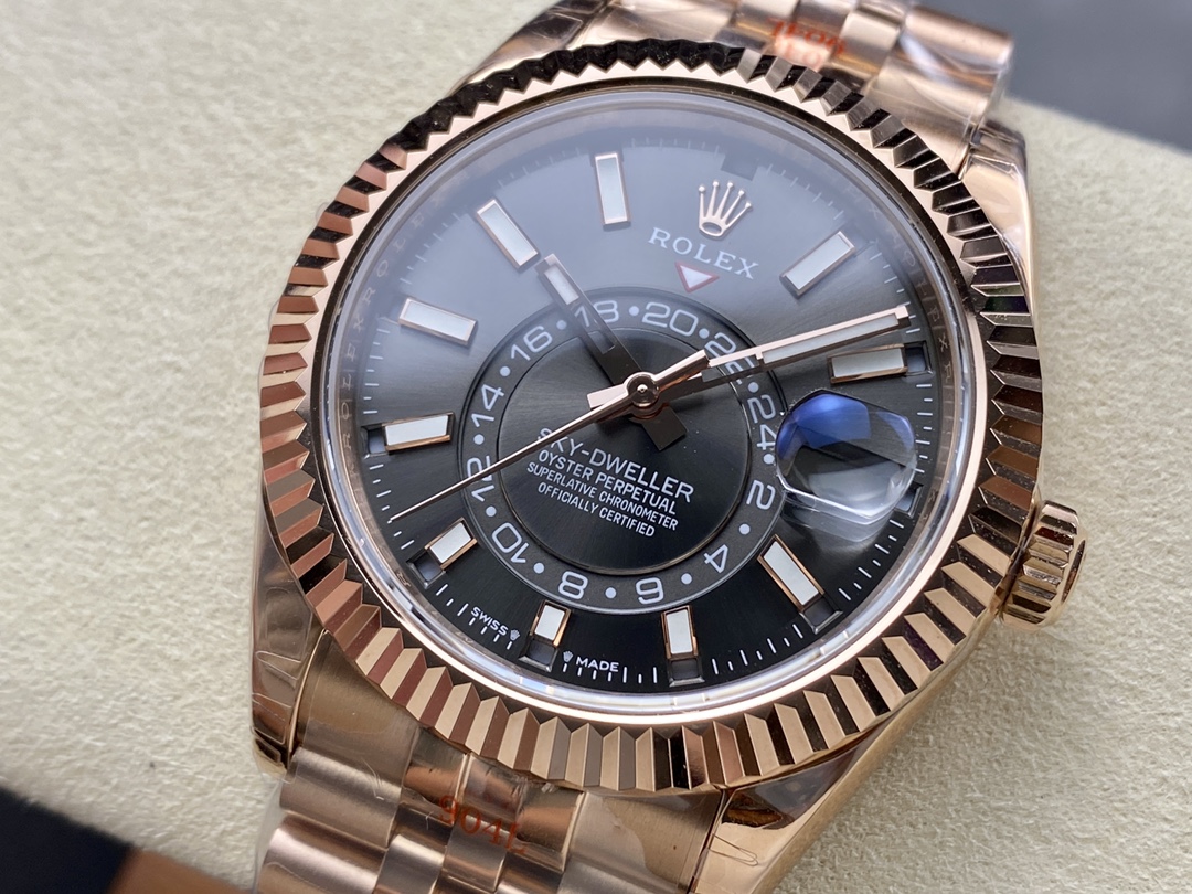 Rolex Sky Dweller 42mm Everose Gold and Slate Grey Dial M336935-0008