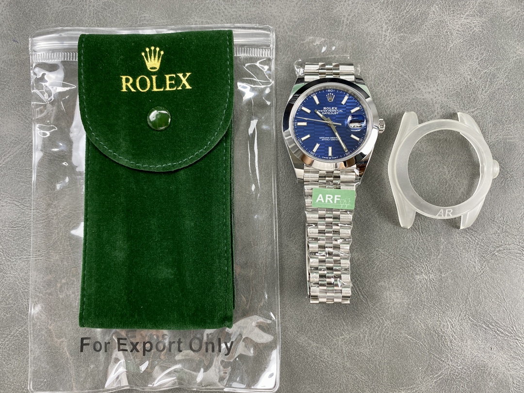 Rolex Datejust 41 Stainless Steel Smooth 126300 0024 Blue Stick Dial