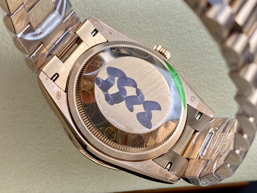 Rolex Day-Date 36MM 128345RBR 0028 Mother of Pearl White Dial Everose Gold Unisex Replica Watch