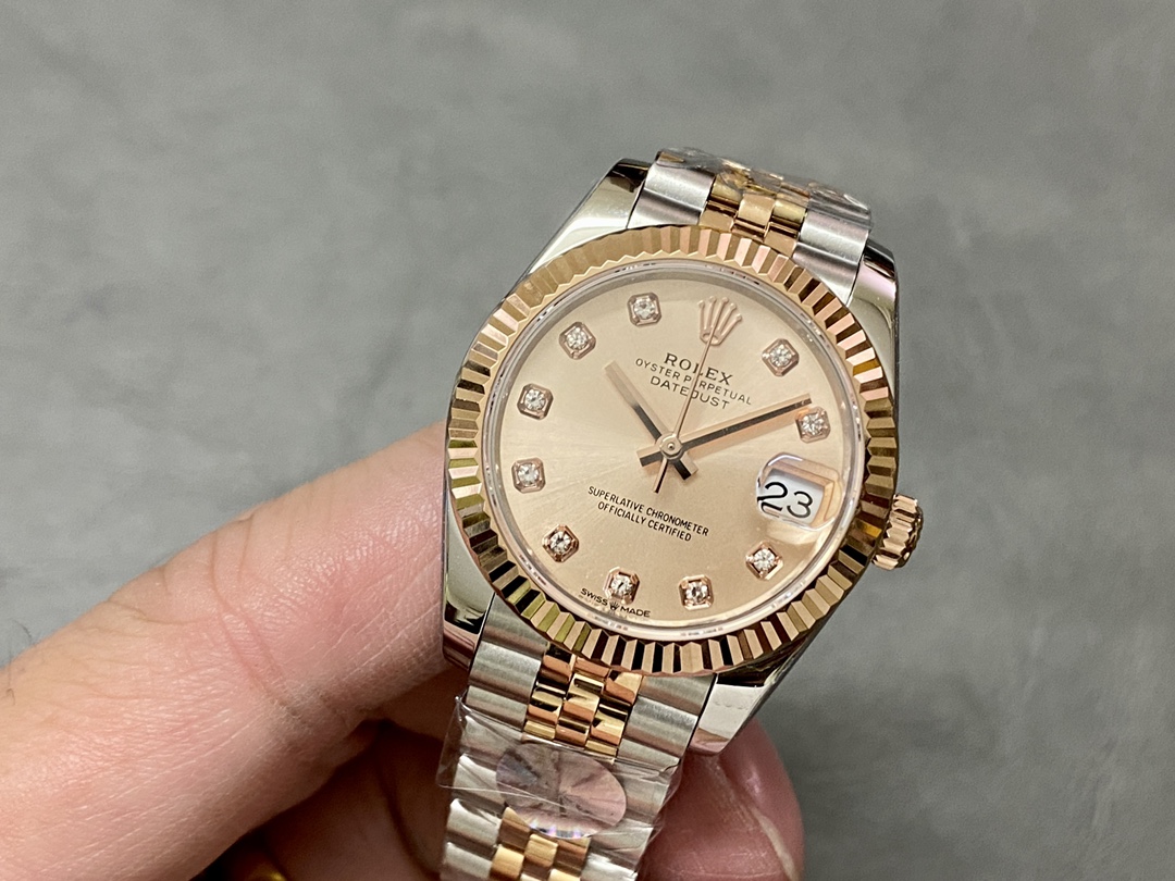 Rolex Datejust 31 Rose Diamond Dial M278271 0024 Women's Watch
