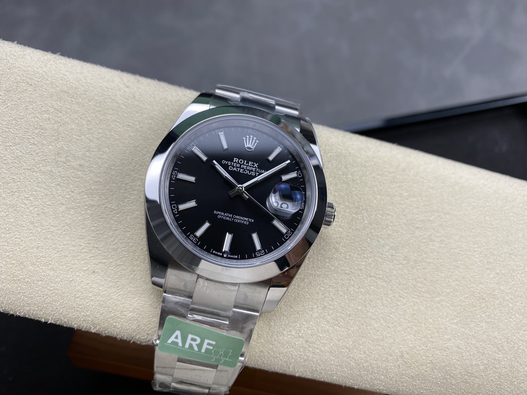 Rolex Datejust 41mm Black Index Oyster Stainless Steel 126300 0011 Men's Watch