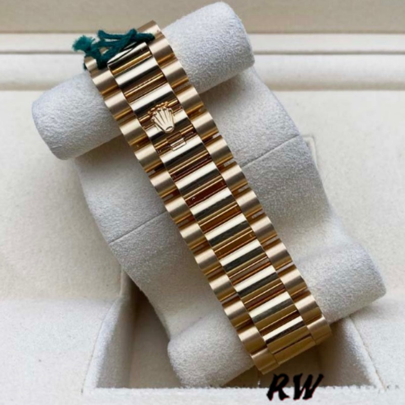 Rolex Day-Date 128348RBR Champagne Index Dial Yellow Gold 36MM Unisex Replica Watch