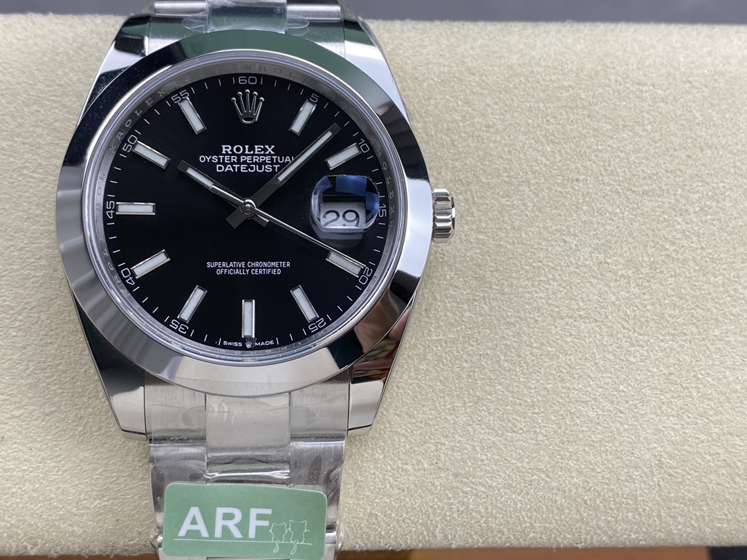 Rolex Datejust 41mm Black Index Oyster Stainless Steel 126300 0011 Men's Watch