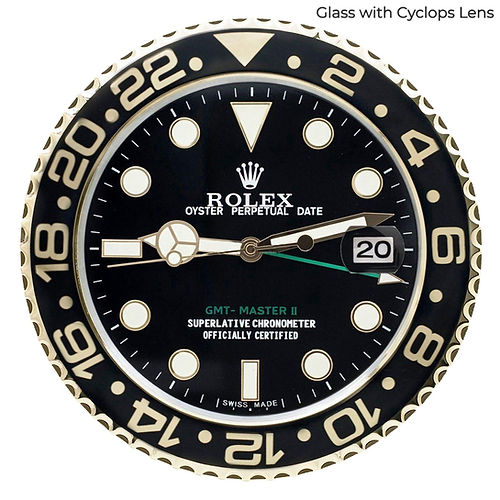 Rolex GMT Master Black and Gold Wall Clock