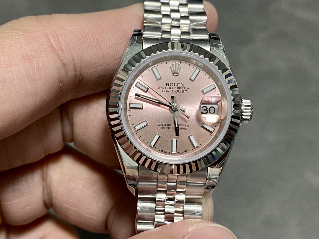 Rolex Datejust 279174 Stainless Steel Pink Index Dial 28mm Lady Replica Watch
