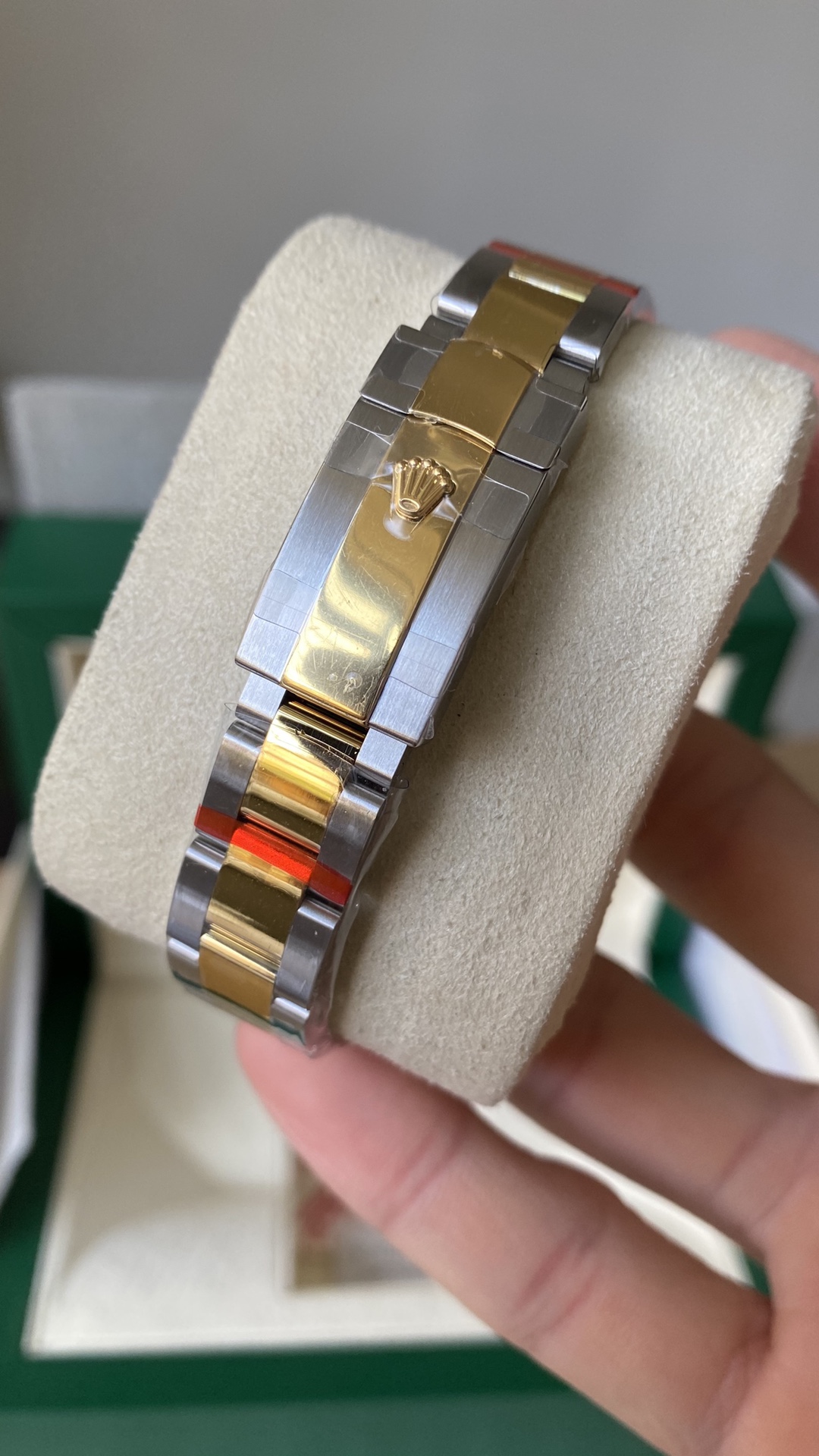 Rolex Datejust 31 Yellow Gold Olive Green Floral Motif Diamond Dial m278273 0031