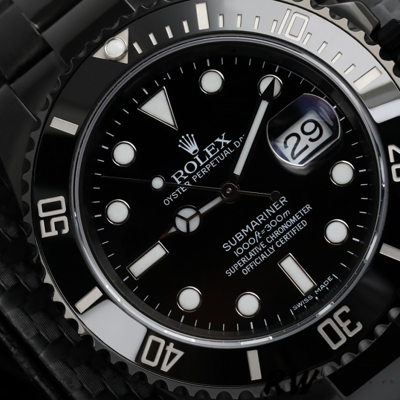 Rolex Submariner Date 116610LN Black Dial Black PVD/DLC Stainless Steel 40MM Mens Replica Watch