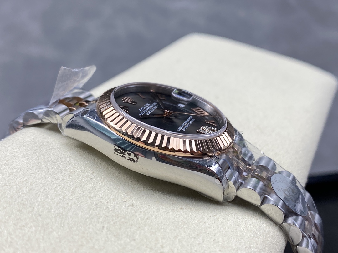 Rolex Datejust 31 Slate Grey Dial Diamond VI 278271 0030 Women's Watch