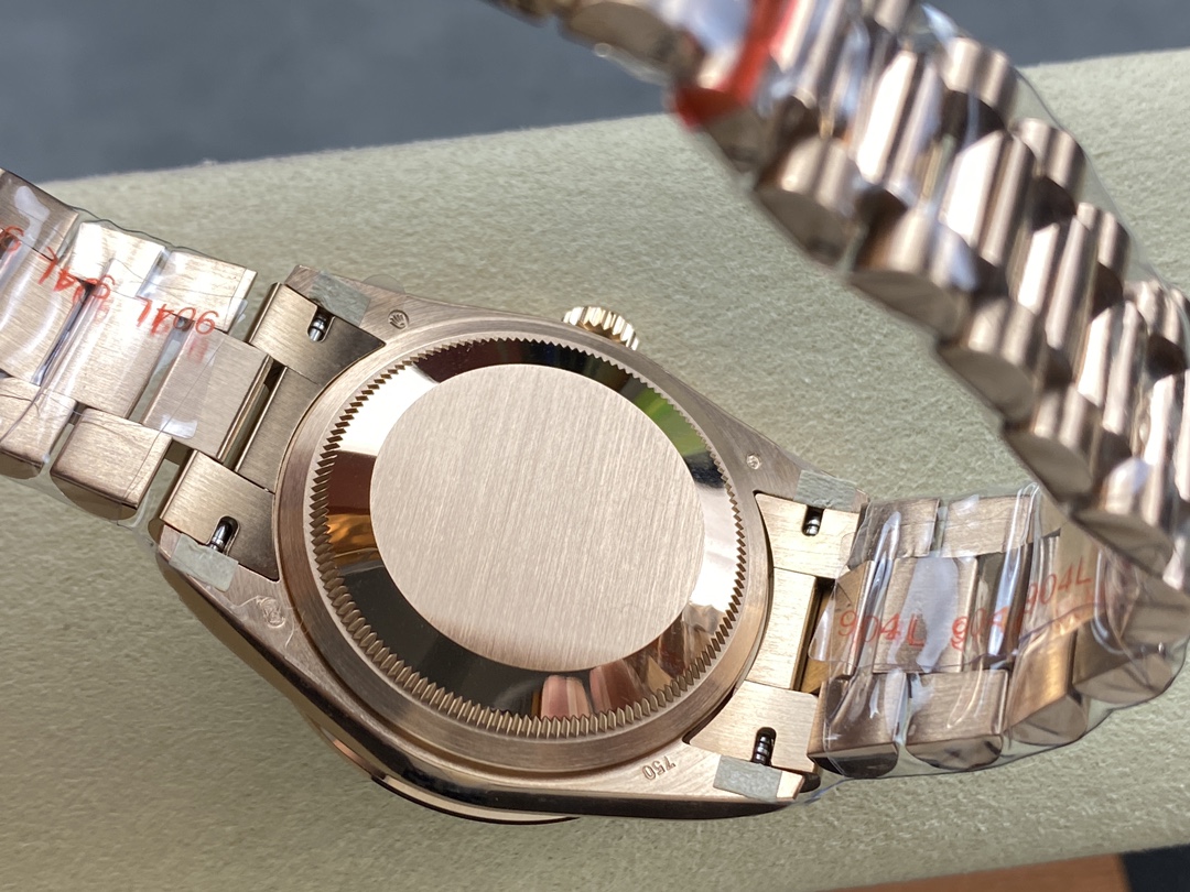 Rolex Day Date Oyster 36 mm Everose Gold Diamonds Bezel M128345RBR 0068