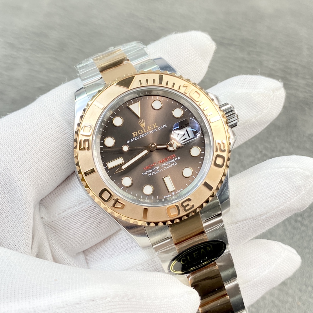 Rolex Yacht Master II 116621 Chocolate Dial Rose Gold 40mm Mens Replica Watch