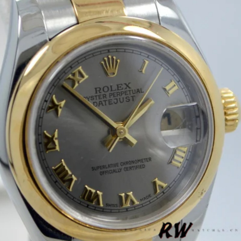 Rolex Datejust 179163 Grey Dial Domed Dezel 26MM Lady Replica Watch