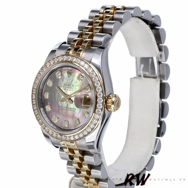 Rolex Datejust 179383 Black Mother Of Pearl Dial 26MM Lady Replica Watch