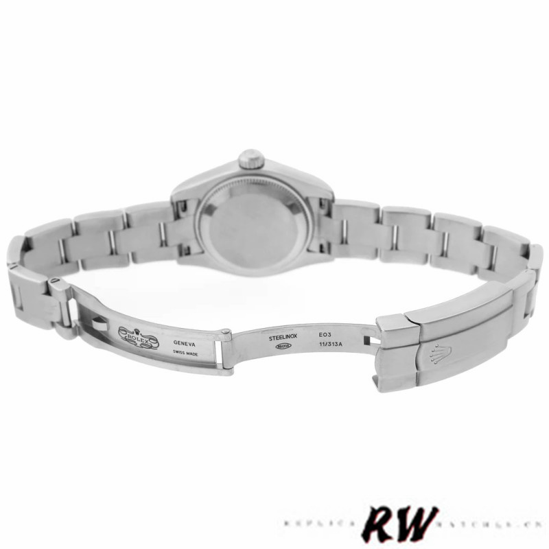 Rolex Oyster Perpetual 177210 Stainless Steel White Dial 31mm Lady Replica Watch