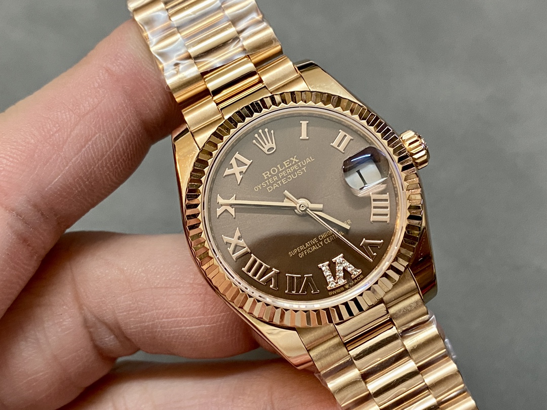 Rolex Datejust 31 Everose Gold Chocolate Dial m278275 0025