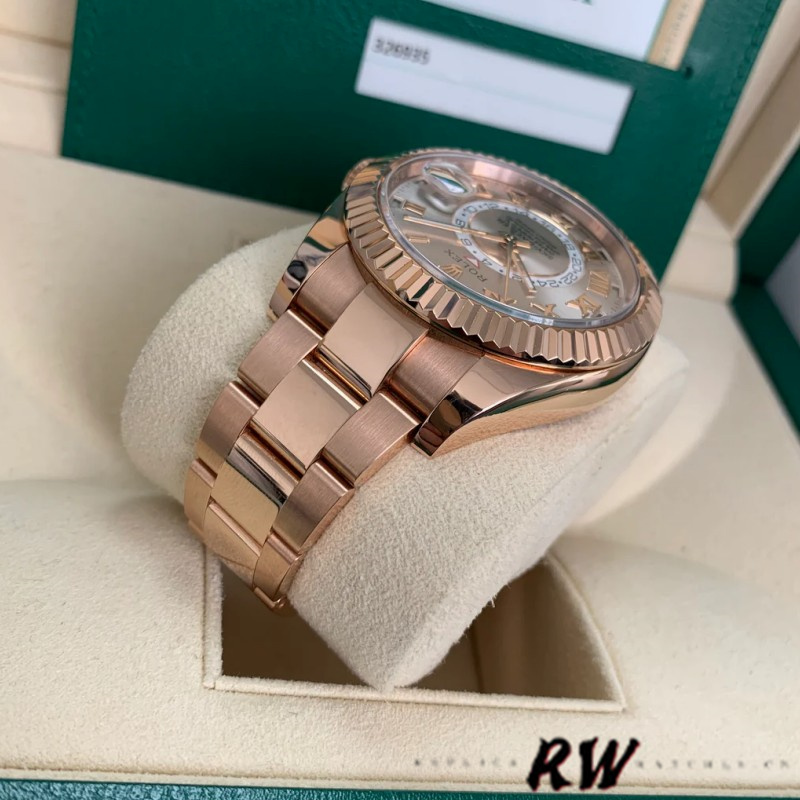 Rolex Sky-Dweller 326935 Sundust Roman Numeral Dial 42mm Mens Replica Watch
