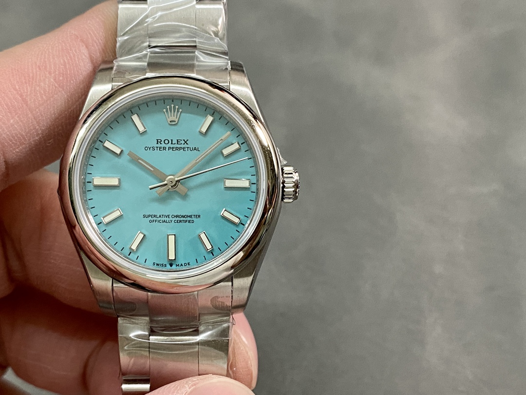 Rolex Oyster Perpetual 31 Turquoise Blue Dial 277200 0007 Women's Watch