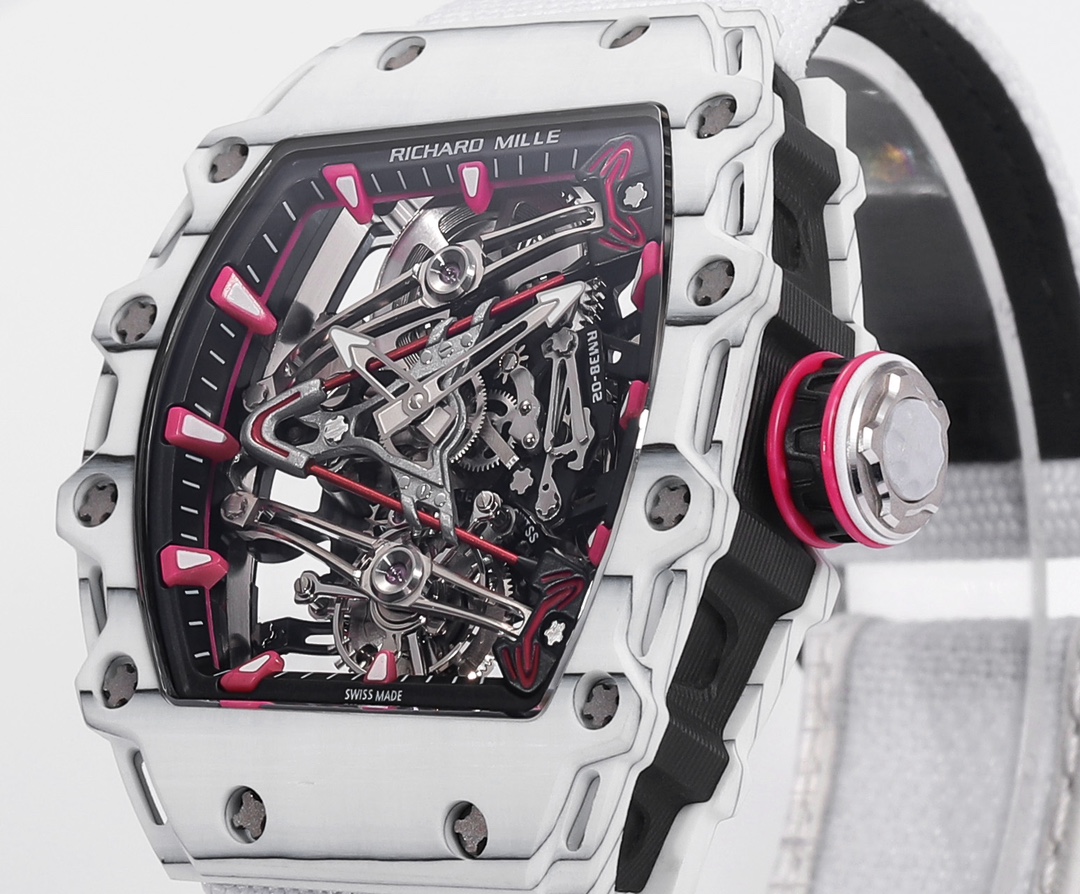 Richard Mille RM 38 02 Bubba Watson Tourbillon White Case Rubber & Fabric Strap