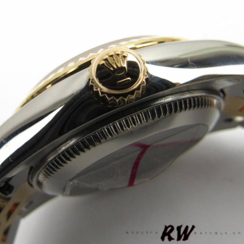 Rolex Datejust 179173 Gray Diamond Dial Fluted Bezel 26MM Lady Replica Watch