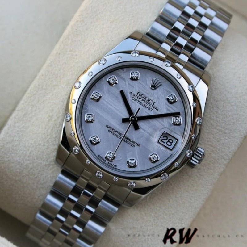 Rolex Datejust 178344 Meteorite Grey Dial 31MM Lady Replica Watch