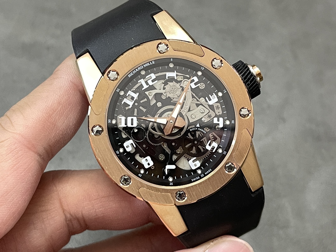 Richard Mille RM 63 01 Automatic Winding Dizzy Hands Rose Gold Watch