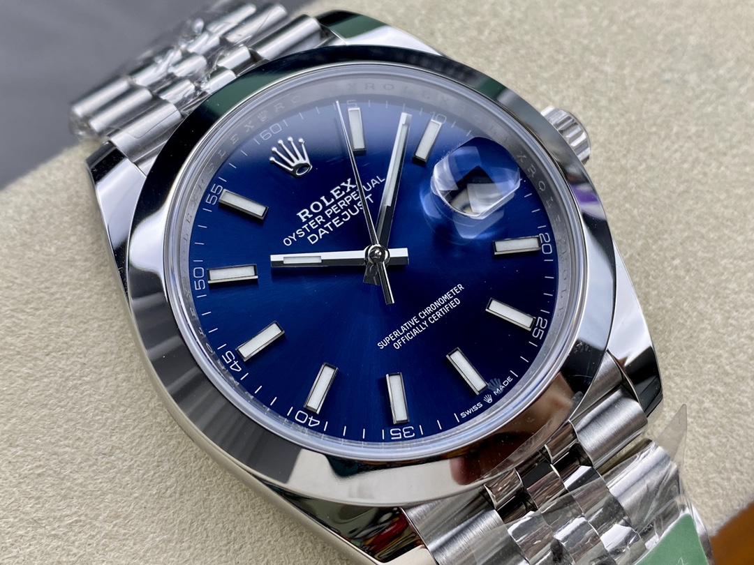 Rolex Datejust 41 Blue Fluted Dial Stainless Steel Jubilee Bracelet 126300 0002