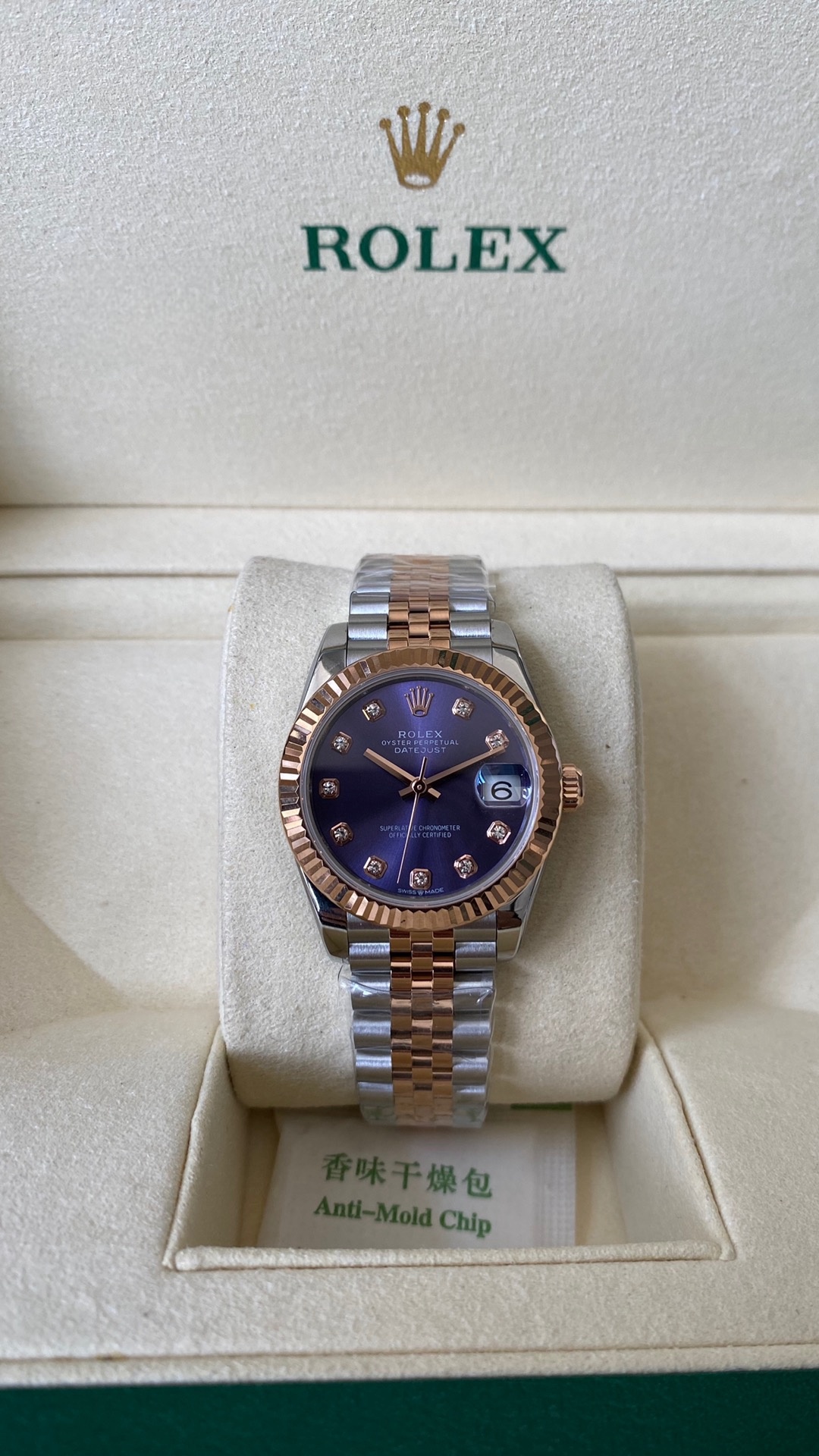 Rolex Datejust 28 Oystersteel and Rose Gold m279171 0015 Lady Watch