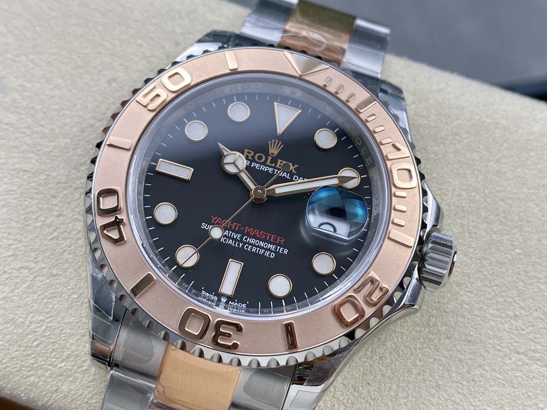 Rolex Yacht-Master 126621 EverRose Gold Black Dial 40MM Mens Replica Watch